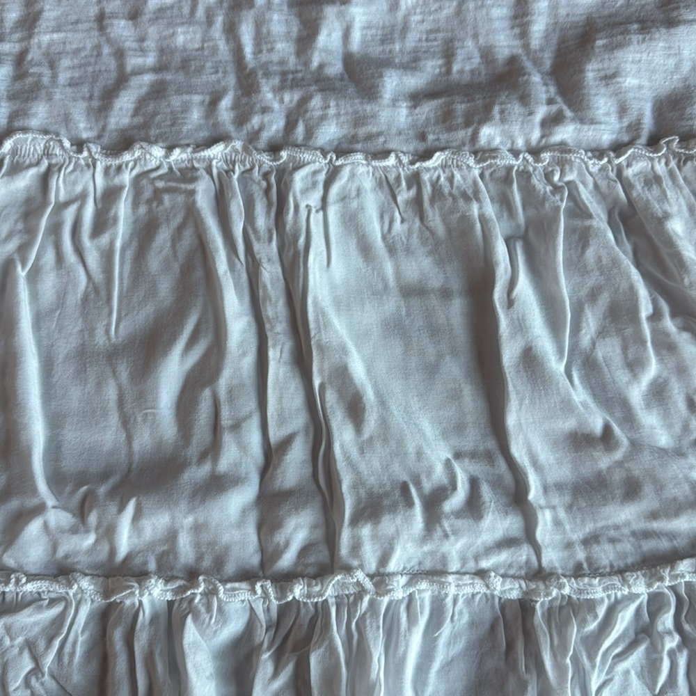 Anthropologie t.la babydoll tiered tunic T-shirt in white - Picture 2 of 5